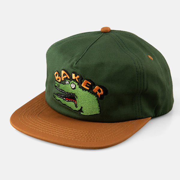 Croc Pot Green/Tan Snapback